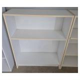 Lot of 3 White Bookshelves and Shelving Units