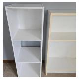 Lot of 3 White Bookshelves and Shelving Units