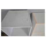 Lot of 3 White Bookshelves and Shelving Units