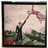 Marc Chagall The Promenade Framed Print - 28 x 28 in