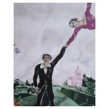 Marc Chagall The Promenade Framed Print - 28 x 28 in