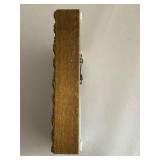 Pair of Cross Stitch Floral Pictures in Ornate Frames - 7 1/4 in Square, 1 1/4 in Deep