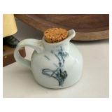 Wood Turn Tray 18 inch Diameter - Resin Pig Statue 11 inch Tall - Pottery Pour (Artist Signed)