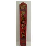 Captain of Industry Executive Sign - Vintage Painted Wood, 34-inch tall x 5.5-inch wide