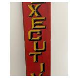 Captain of Industry Executive Sign - Vintage Painted Wood, 34-inch tall x 5.5-inch wide