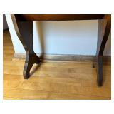 Bookshelf Table - Dark Wood with Curved Pedestal Legs - 23.5 in W x 11 in D x 24 in H