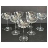 Riedel Martini Glasses - 4, Riedel Champagne Flutes - 7, Riedel Champagne Coup Glasses - 3