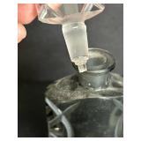 Morlee Antique Czechoslovakian Cut-Glass Perfume Bottles - 7 Bottle Set, Varied Colors