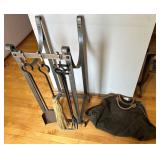 Enclume Sling Fireplace Log Rack, Hammered Steel - 13W x 16D x 32H