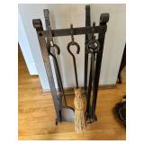 Enclume Sling Fireplace Log Rack, Hammered Steel - 13W x 16D x 32H