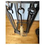 Enclume Sling Fireplace Log Rack, Hammered Steel - 13W x 16D x 32H