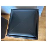 Nexus Cubicle Storage Cube with Flip Tray - Black Leather/Pleather, 18 in Square x 19 in Tall