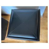 Nexus Cubicle Storage Cube with Flip Tray - Black Leather/Pleather, 18 in Square x 19 in Tall