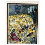 Marc Chagall Le Mur des lamentations Framed Print - 18 1/4 x 22 1/2 in