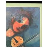 Marc Chagall The Blue Fiddler - Framed Print, 25 x 33 in
