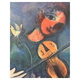 Marc Chagall The Blue Fiddler - Framed Print, 25 x 33 in