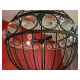 Quoizel Black Industrial Style Wire Cage Pendant Chandelier or Globe Light Fixture