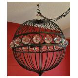 Quoizel Black Industrial Style Wire Cage Pendant Chandelier or Globe Light Fixture