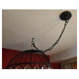 Quoizel Black Industrial Style Wire Cage Pendant Chandelier or Globe Light Fixture