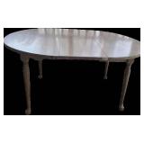 Vintage Ethan Allen Dining Table - Formica Top with 1 Leaf