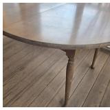 Vintage Ethan Allen Dining Table - Formica Top with 1 Leaf