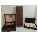 Shut-The-Box, Cribbage, 3 New Bicycle Card Decks, & Dominoes Deluxe