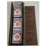 Shut-The-Box, Cribbage, 3 New Bicycle Card Decks, & Dominoes Deluxe