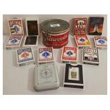 14 Decks of Playing Cards & Poker Chips in Vintage Atwood