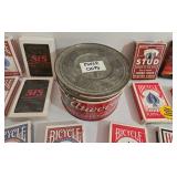 14 Decks of Playing Cards & Poker Chips in Vintage Atwood