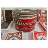 14 Decks of Playing Cards & Poker Chips in Vintage Atwood