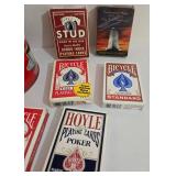 14 Decks of Playing Cards & Poker Chips in Vintage Atwood