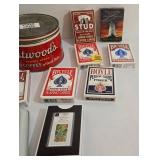 14 Decks of Playing Cards & Poker Chips in Vintage Atwood