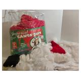 Vintage Imperial Santa Suit XL - Hat, Jacket, Pants, Belt & Boot Tops