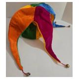 2 Colorful Jester Hats with Mardi Gras Beads