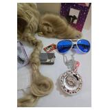 Costume Accessories - Wigs, Sheriff Star, Dora Masks, Shazam & Guitar Sunglasses