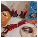 Costume Accessories - Wigs, Sheriff Star, Dora Masks, Shazam & Guitar Sunglasses
