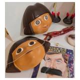 Costume Accessories - Wigs, Sheriff Star, Dora Masks, Shazam & Guitar Sunglasses