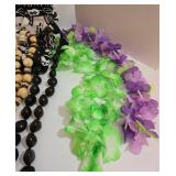 Hawaiian & Fijian Costume Accessories - Tapa Fabric Wrap, 4 Lei