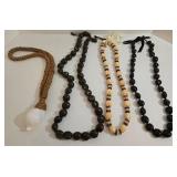 Hawaiian & Fijian Costume Accessories - Tapa Fabric Wrap, 4 Lei