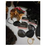 Gorilla Mask & Faux-Fur Costume Set with Tail & Sleeves - Pirate Hat & Accessories