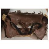 Gorilla Mask & Faux-Fur Costume Set with Tail & Sleeves - Pirate Hat & Accessories