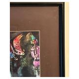 Marc Chagall Bride with Blue Face Print - Framed, 17 in W x 21 in H