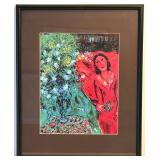 Marc Chagall - The Painter and His Wife Print (Framed, 17 x 21 in)