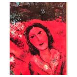 Marc Chagall - The Painter and His Wife Print (Framed, 17 x 21 in)