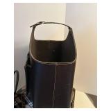 Leather Fabric Wood Decorative Storage Containers (Lot of 5)