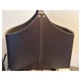 Leather Fabric Wood Decorative Storage Containers (Lot of 5)