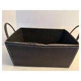 Leather Fabric Wood Decorative Storage Containers (Lot of 5)