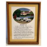 Artisan-Created Needlepoint Picture - Psalm 23 (Framed 10x13)