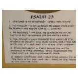 Artisan-Created Needlepoint Picture - Psalm 23 (Framed 10x13)
