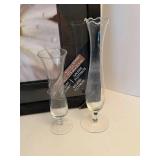 Sunflower Print in Frame 22x18 & 2 Glass Vases - Original Watercolor Painting